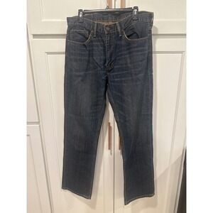 Levis 559 Relaxed Straight Jeans Mens 34x34 Dark Wash Blue Denim western casual